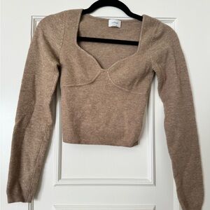 Aritzia Wilfred Greer Sweater, Heather Gold Camel (S)